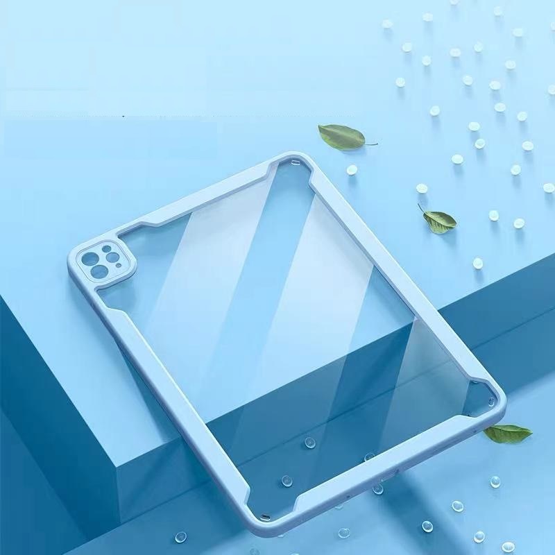 Ốp Bảo Vệ Máy Tính Bảng Bằng Silicone Mềm Trong Suốt 2 Trong 1 Cho IPad Air5 2022 Pro 11 12.9 Mini6 Air4 10.9 10th 9th Gen 10.2 2020
