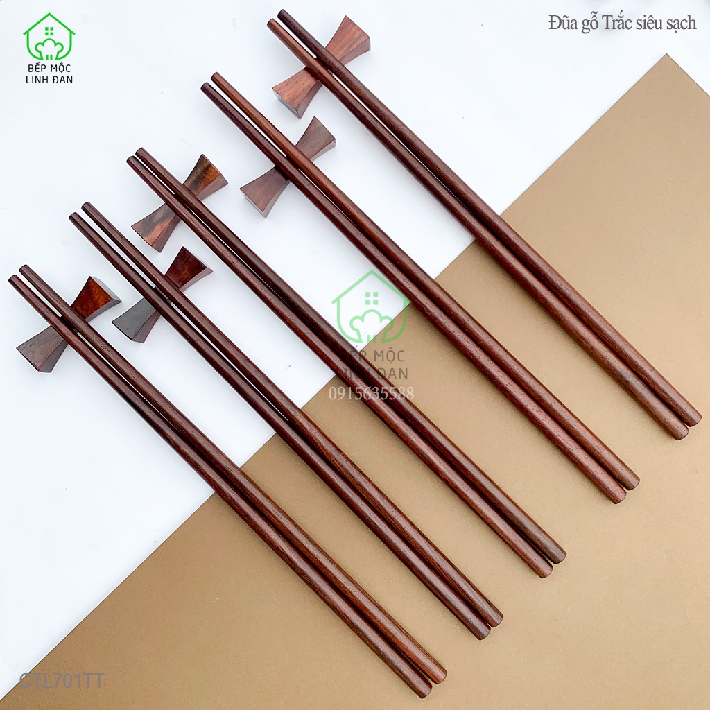 Đũa Gỗ Trắc Việt Nam Tự Nhiên Siêu Sạch HAHANCO  Đũa Tròn
