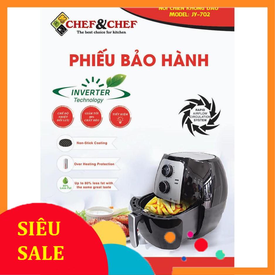 NỒI CHIÊN KHÔNG DẦU CHEF&CHEF 7,5L vs 6,5L và 5,5L BẢO HÀNH 12 THÁNG