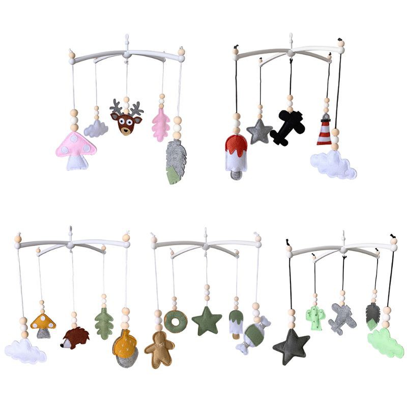 OMG* Baby Crib Mobile Rattle Felt Wind Chime Pendant Bed Bell Toys Kids Room Hanging Decoration