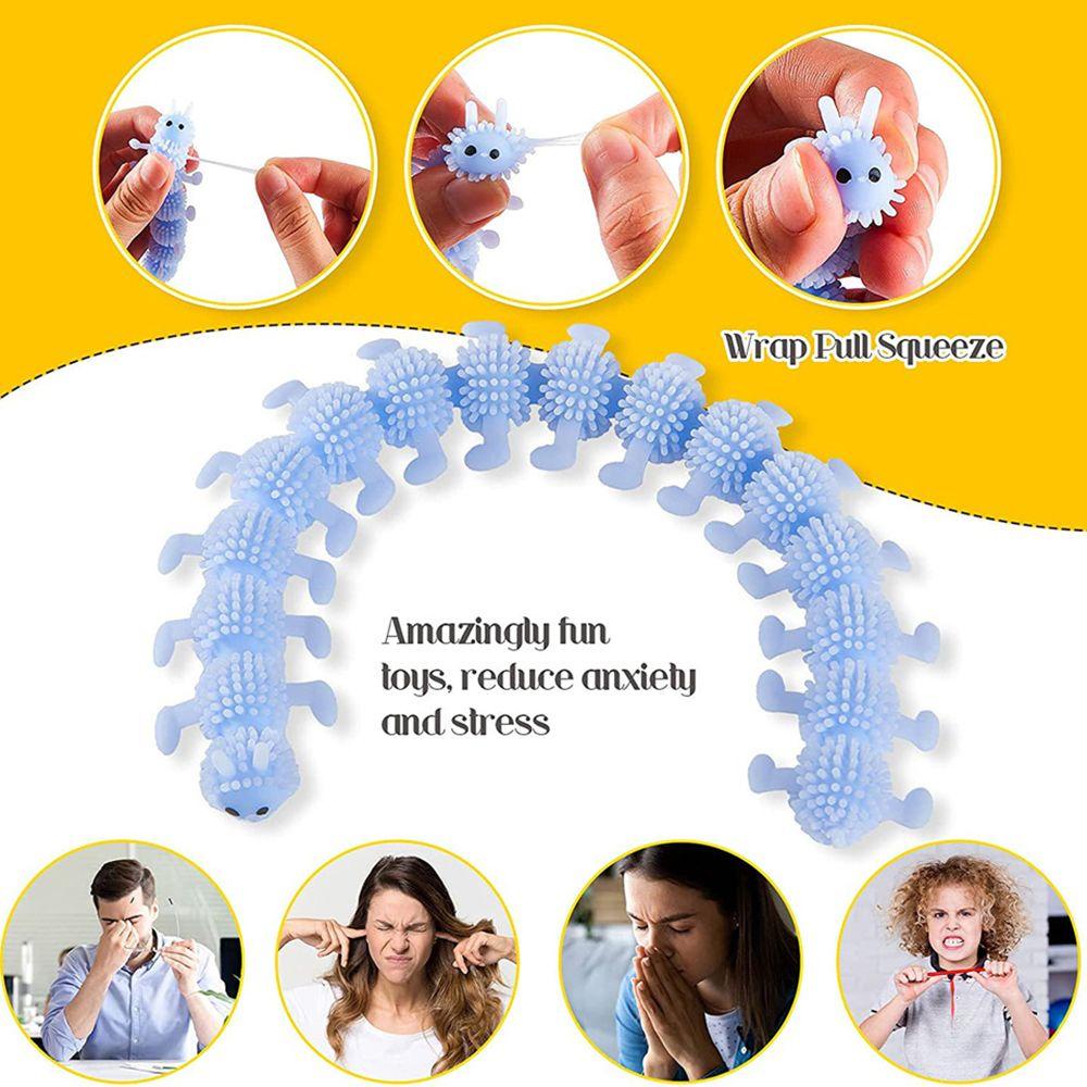 Đồ Chơi Nắn Bóp Đàn Hồi Giảm Stress Hình Sâu Bướm
