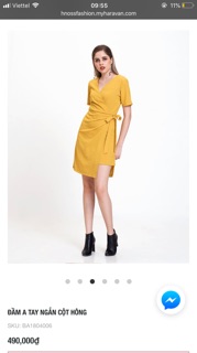 Đầm Hnoss chéo tà giựt tag new 100%