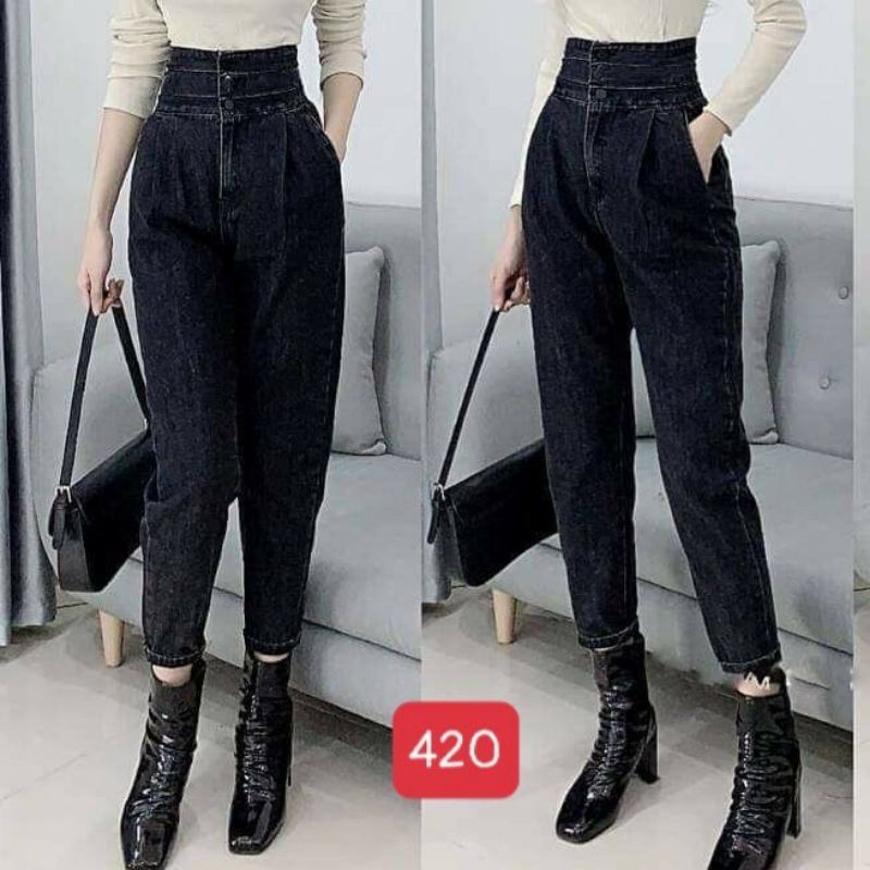 .9 MẪU Quần Jean dày dặn Nữ Baggy Lưng Cao Hàn Quốc bao đẹp rẻ thời trang nhất 2021, bao đẹp chất lượng.