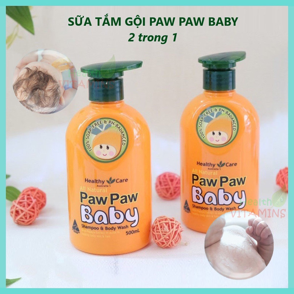 Sữa tắm đu đủ Paw Paw Baby Healthy Care 500ml Úc