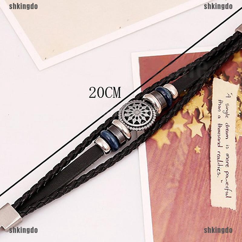 Vòng Tay Dây Da Giả Phong Cách Vintage Đẹp Mắt