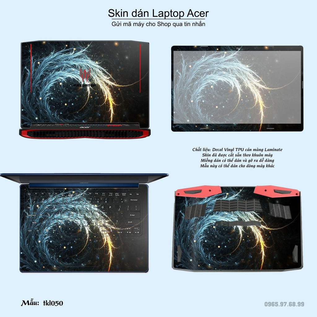 Skin dán Laptop Acer in hình thiết kế nhiều mẫu 6 (inbox mã máy cho Shop)