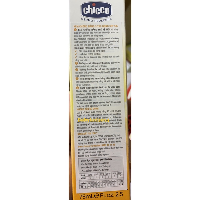 Kem hăm 3 tác động Chicco cho bé