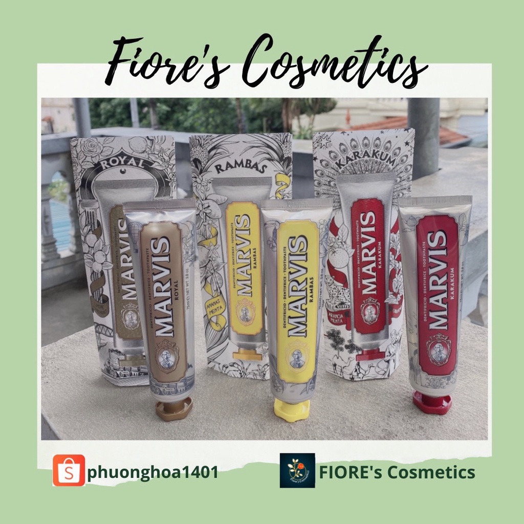 Kem đánh răng Marvis Limited 75ml ( Rambas, Royal, Karakum)