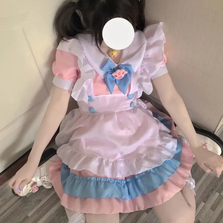 [O] Maid cosplay - Đầm hóa trang hầu gái mèo loli lolita người giúp việc dễ thương màu hồng xanh [Miu Cosplay] | BigBuy360 - bigbuy360.vn