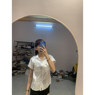 Sơ Mi💥𝑭𝑹𝑬𝑬𝑺𝑯𝑰𝑷💥Sơ Mi Tay Ngắn Phi Lụa Họa tiết ,LY STORE