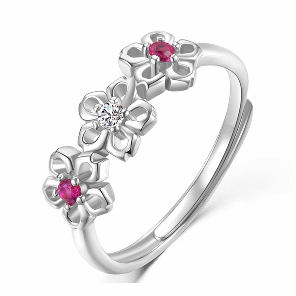 Nhẫn Mạ Bạc 925 Hình Hoa Phong Cách Hàn Quốc Dành Cho Nữ Cincin-S1