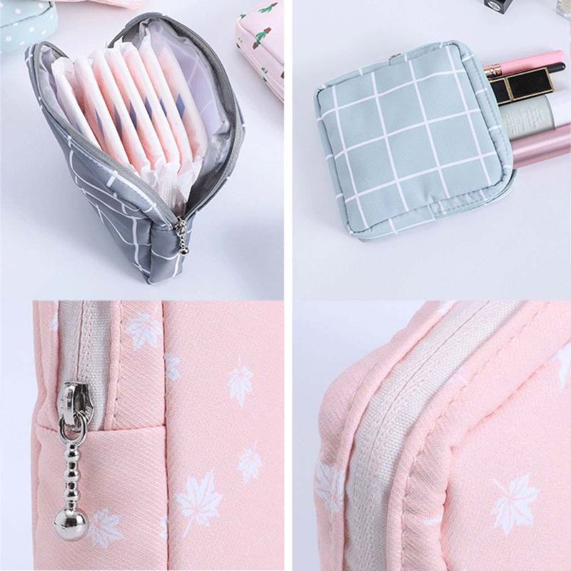 Túi đựng băng vệ sinh họa tiết chấm bi xinh xắn