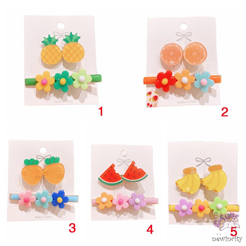 Set 2 Kẹp Tóc Màu Cầu Vồng Phong Cách Hàn Quốc Cho Bé Gái