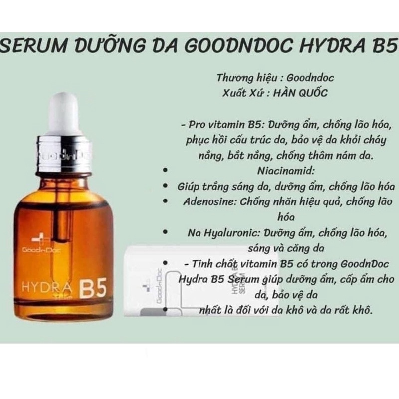 (hàng có sẵn ) Serum B5 Goodndoc  Dưỡng  ẩm, chống lão hoá, trắng da | BigBuy360 - bigbuy360.vn