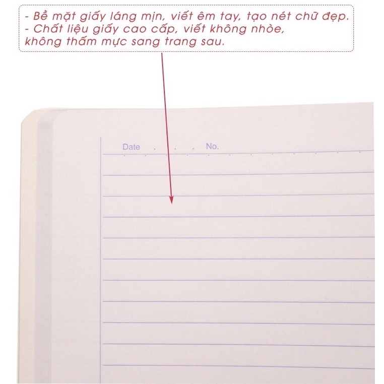 Sổ bìa bồi kẻ ngang Lesson A4 200 trang Hồng Hà 4603