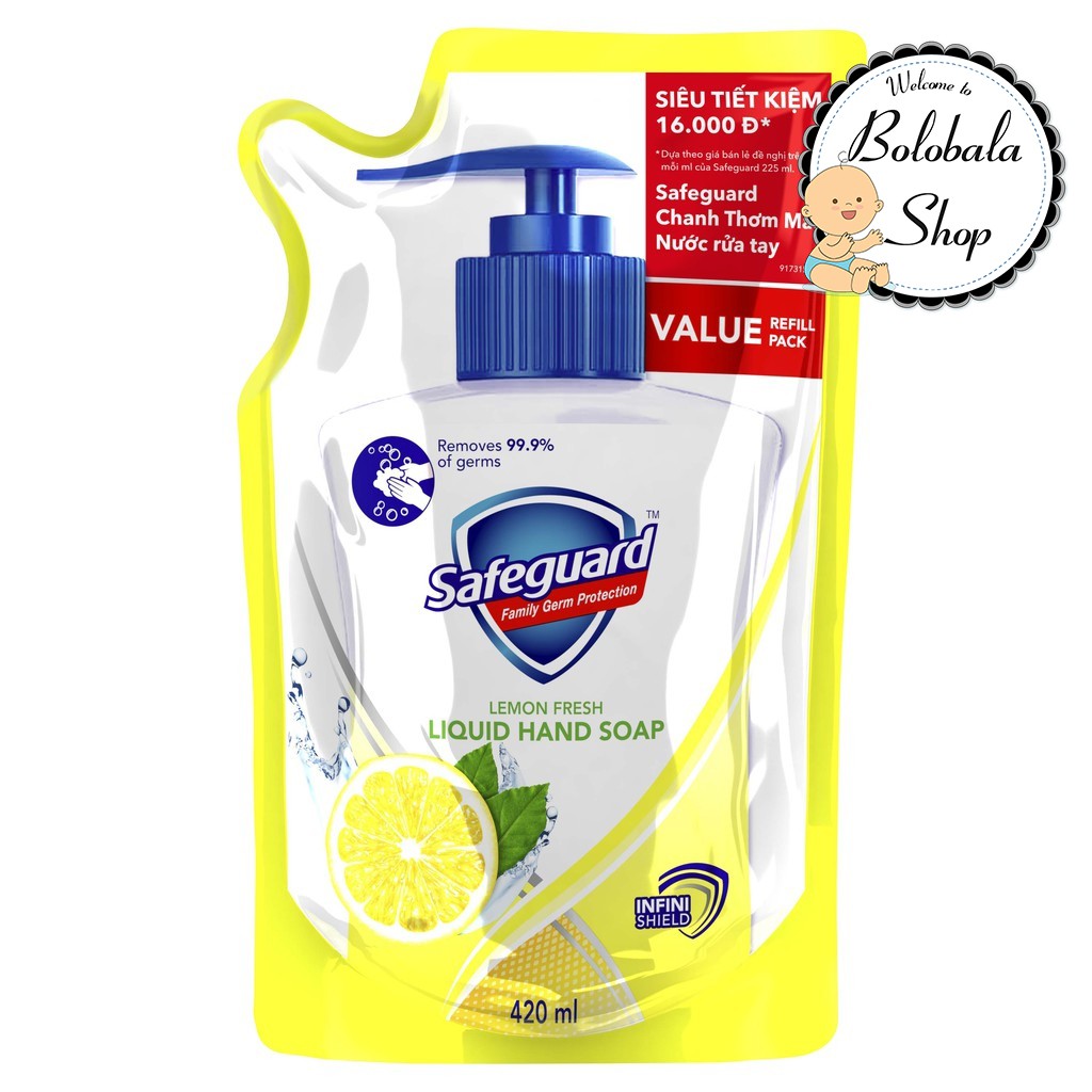 Nước rửa tay Safeguard túi 420ml/ chai 225ml