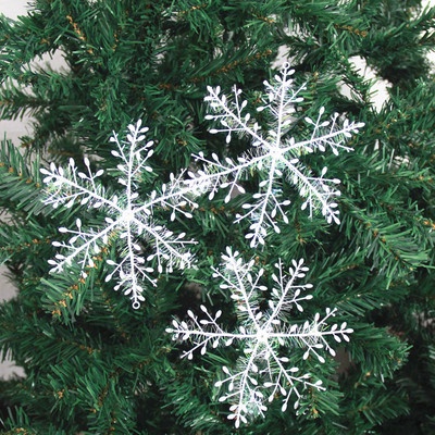 Bộ phụ kiện trang trí cây thông noel hình bông tuyết / chuông giáng sinh tùy chọn