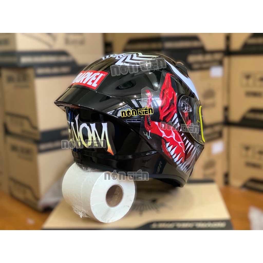 Mũ Full Face 2 Kính Royal M266 bản tem VENOM V1 cực đẹp, MUA 1 mũ  TẶNG 1 quà , Bảo hành 12 tháng