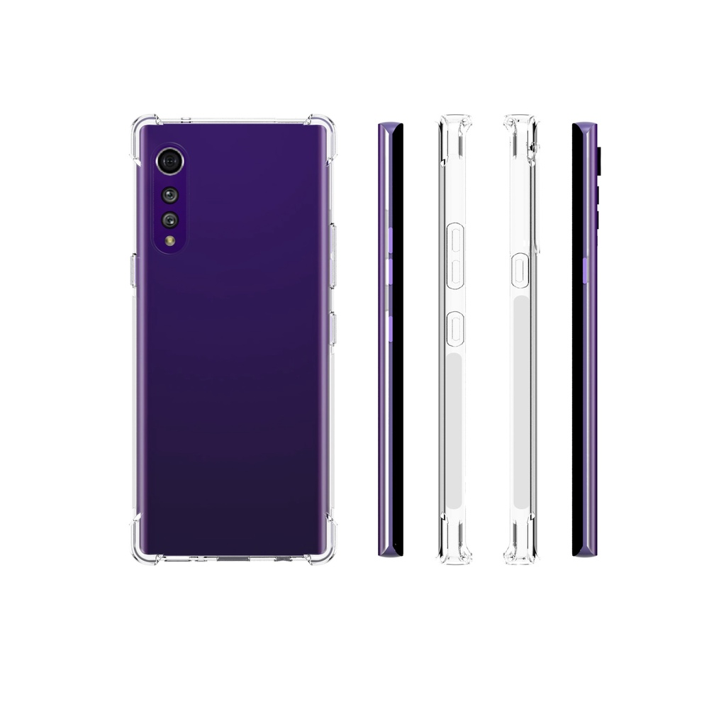 Ốp lưng LG V50 ThinQ / LG V40 ThinQ / LG V60 ThinQ / LG Velvet / LG G8 dẻo trong suốt lồi 4 góc cao cấp lâu ố vàng