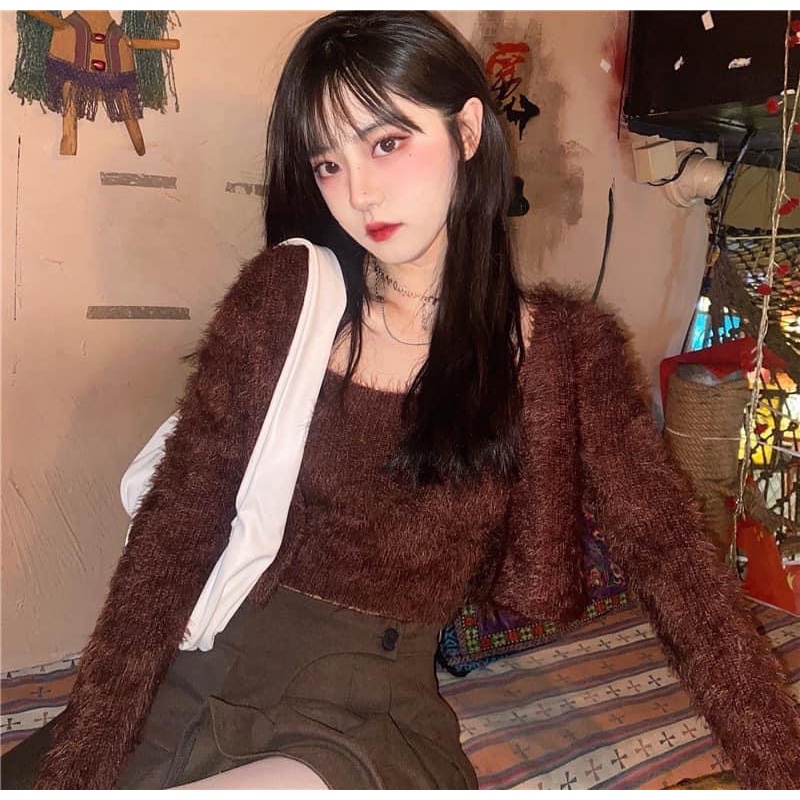 THE2001STORE | Set áo khoác lông phong cách Hàn Quốc | BigBuy360 - bigbuy360.vn