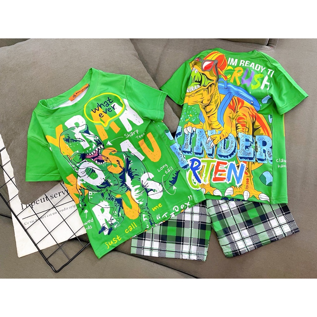 Quần Áo Bé Trai Set Đồ Bộ Thun Lạnh 3D Cho Trẻ Em Size Nhí Đại 9-43 Kg In Hoạt Hình Game Hot Trend Homie Kids