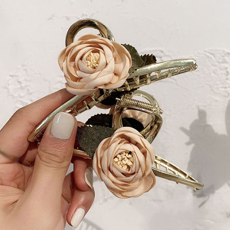 Kẹp Tóc Hình Hoa Hồng Thanh Lịch Thời Trang Kiểu Pháp Cho Nữ