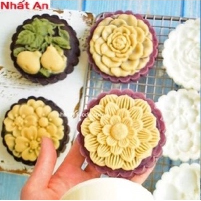 Khuôn nhấn bánh trung thu Quả bầu 125gr (4 mặt khuôn)