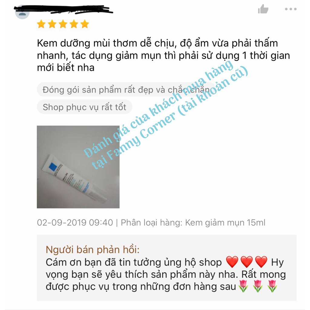 Kem dưỡng giảm mụn, ngừa thâm La Roche Posay Effaclar Duo+
