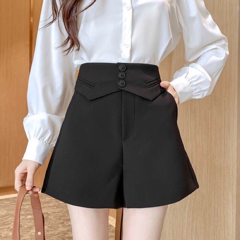 Quần shorts cạp cao hàng quảng châu