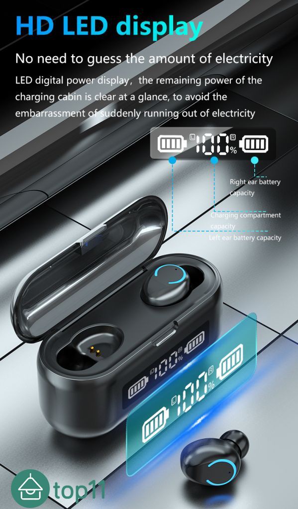 Tai Nghe Bluetooth 5.1 Không Dây F9-43