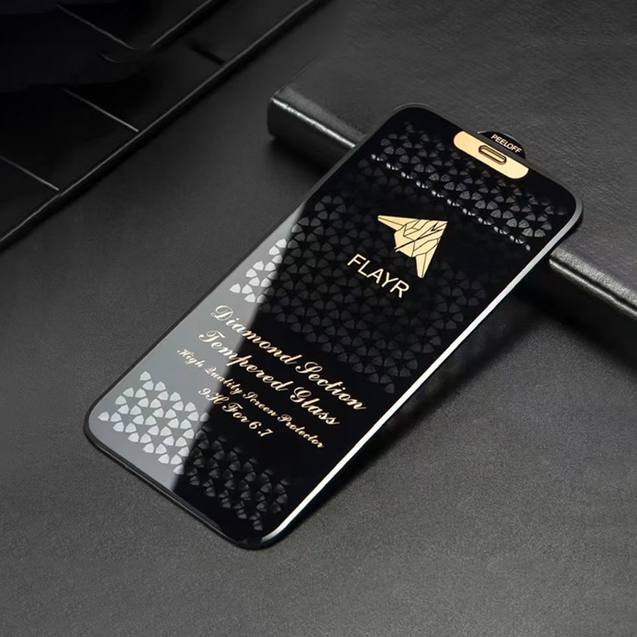 Miếng dán kính cường lực viền kim cương dành cho các loại dòng máy iPhone full màn chất lượng cao Handtown