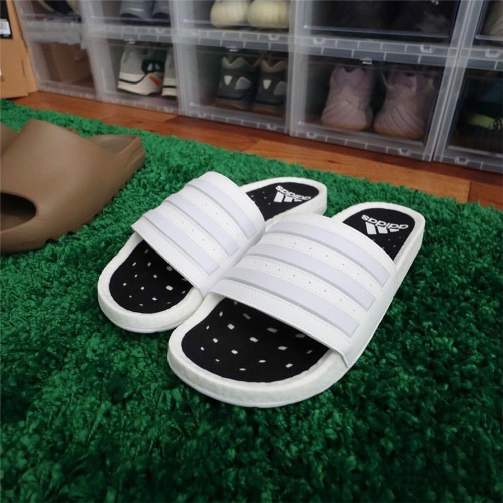 Dép Quai Ngang  Họa Tiết Adidas Thể Thao Đế Thấp Thoải Mái Thời Trang Thường Ngày