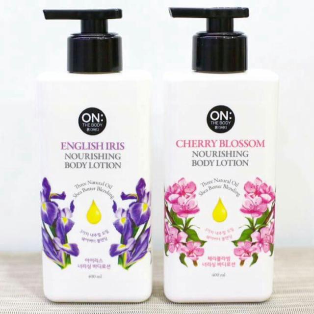 Sữa dưỡng thể On The Body English Iris Hàn Quốc 400ml