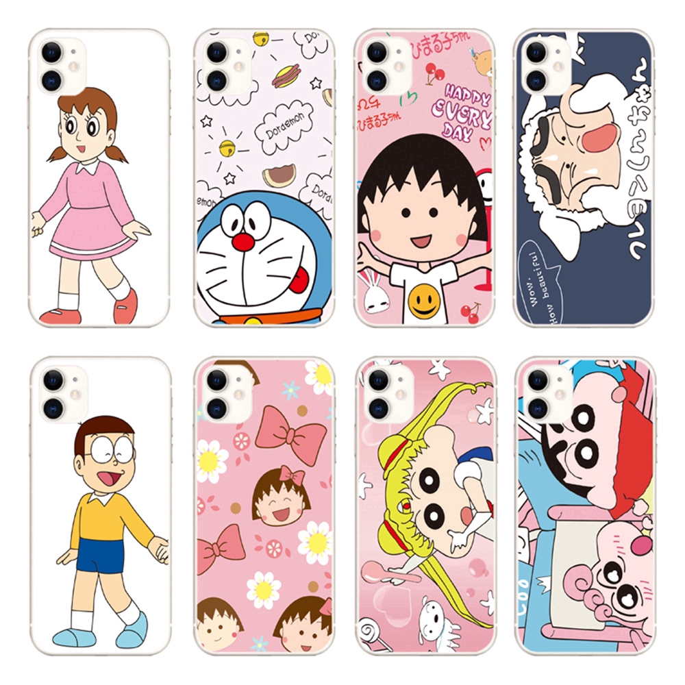 Cartoon Cute Doraemon Back Cover iPhone 12 Pro Max 5G/i12 Mini/SE 2020/iPhone 4 4S 4G Soft TPU Case Shockproof