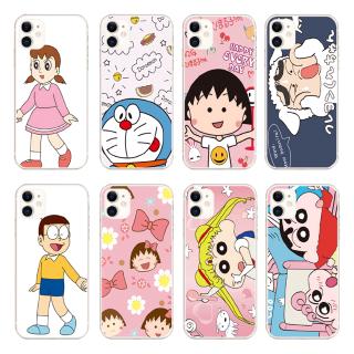 Cartoon Cute Doraemon Back Cover compatible for iphone 12 Pro Max 5G/i12 Mini/SE 2020/compatible for iphone 4 4S 4G Soft TPU Case Shockproof