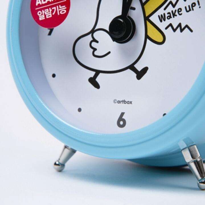 Đồng Hồ Báo Thức ARTBOX Hàn Quốc Để Bàn Màu Bạc Hà Họa Tiết Nhân Vật Mali