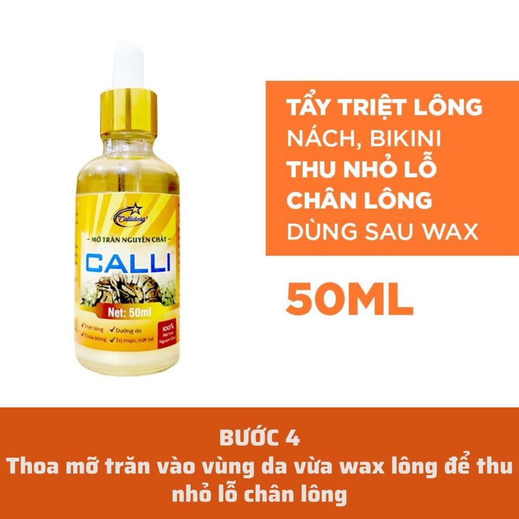 WAX LÔNG AN LÀNH CALLI HONEY, wax lông toàn thân , triệt tẩy nách, ria mép, lông chân tay, bikini vùng kín - WCH