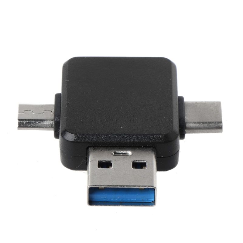 Đầu Chuyển Đổi 8Pin Lightning Cái Sang USB+Type C + Micro USB Đực Cho Samsung Huawei X
