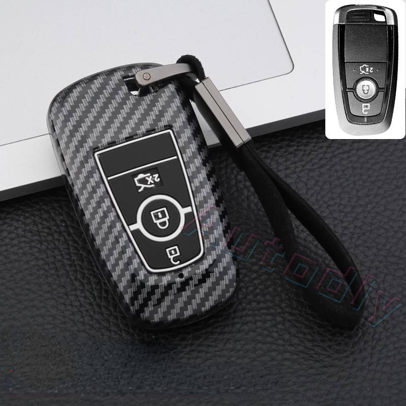 Vỏ Bảo Vệ Chìa Khóa Điều Khiển Từ Xa Bằng ABS + Silicon Cho Ford Ranger Rapter Fx4 Max Wildtrak XLT XL EcoSport Mustang
