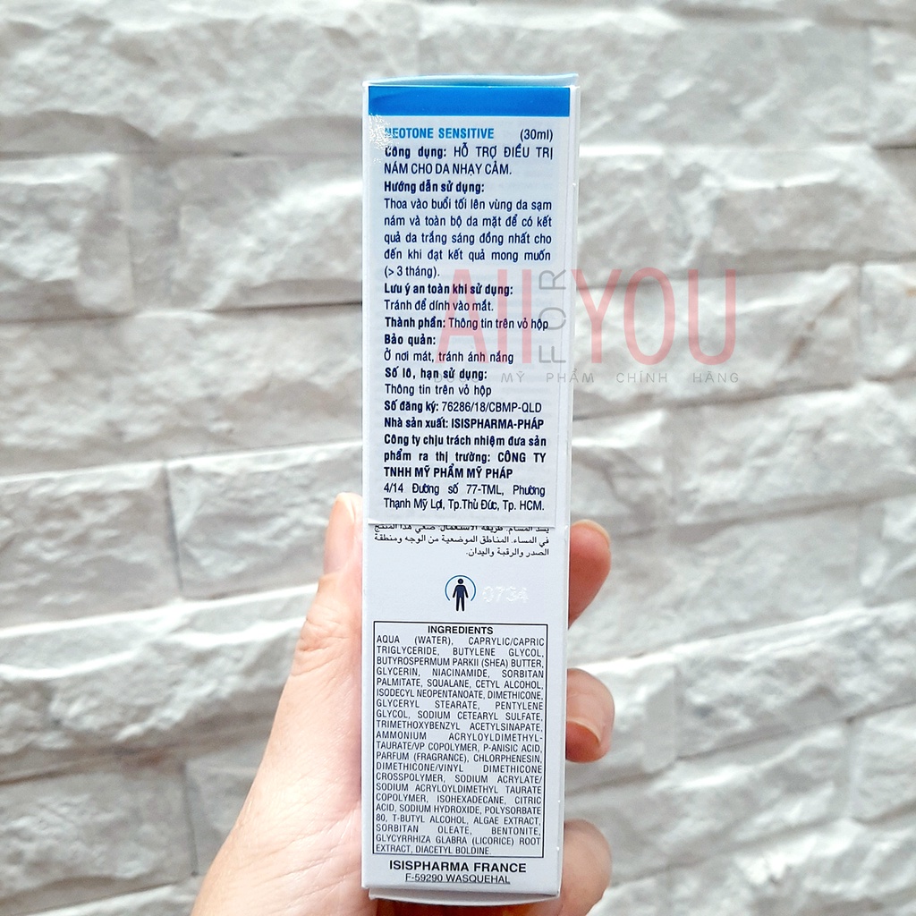 ISIS Pharma Neotone Sensitive 30mL - Kem Giảm Sạm Da, Tàn Nhang Cho Da Nhạy Cảm.