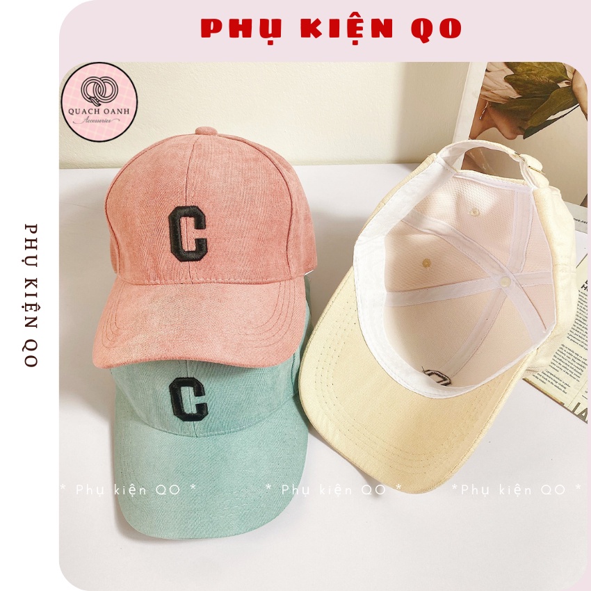 Mũ lưỡi trai , nón kết thêu chư C cá tính - CAP30