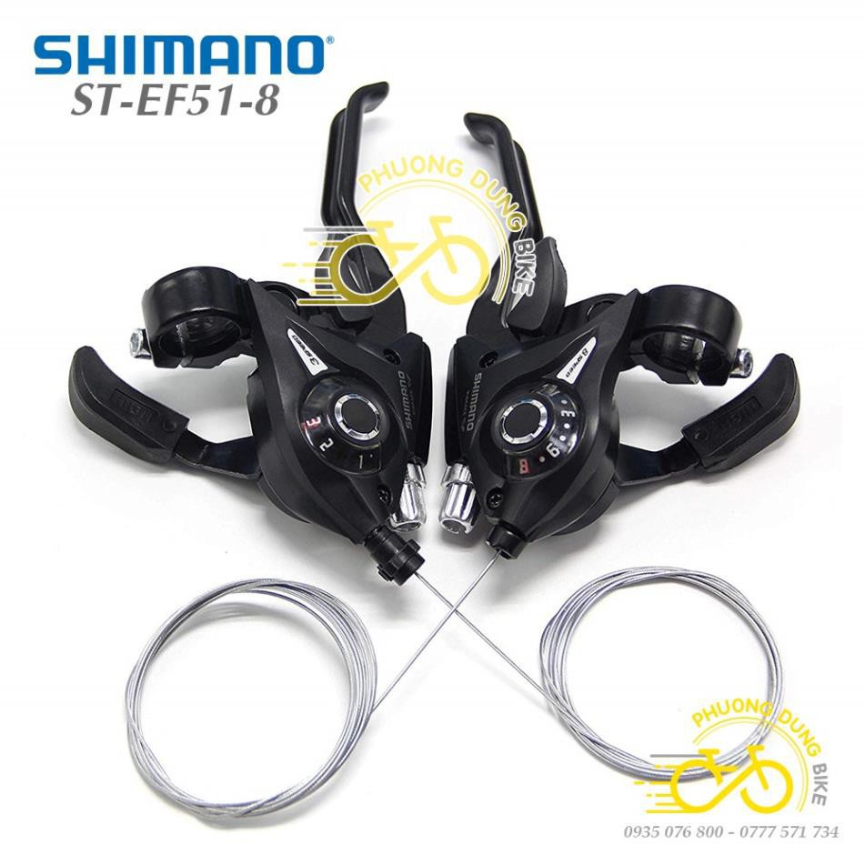 Tay đề xe đạp Shimano ST-EF51-8  3x8 Speed