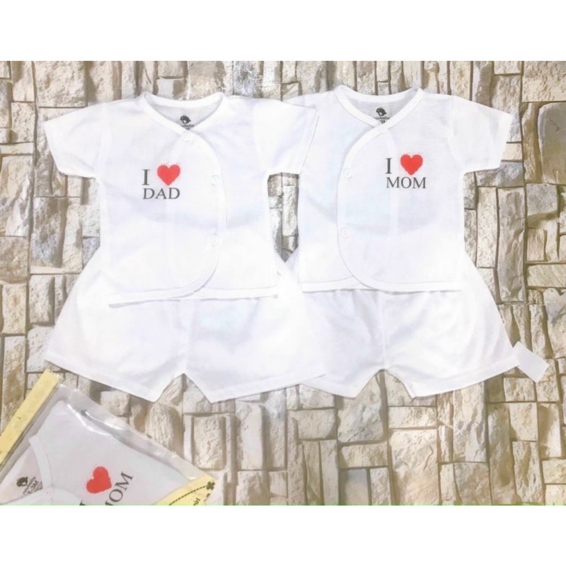Bộ ngắn tay I Love cotton