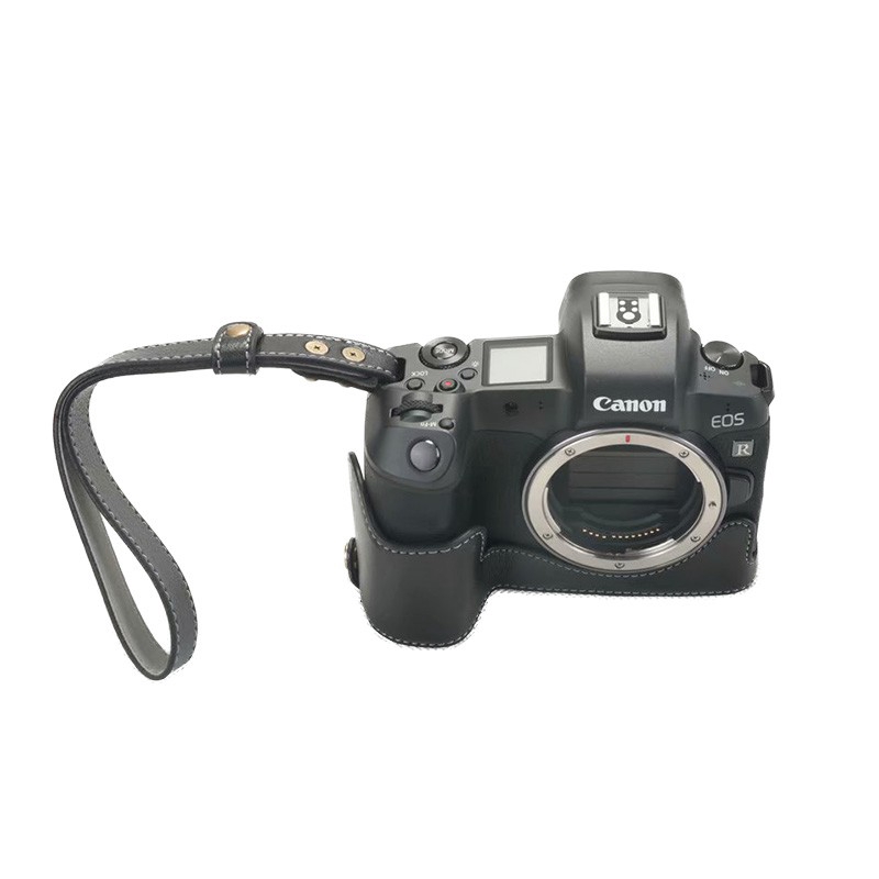 Túi da PU bọc nửa thân máy ảnh Canon EOS R tiện dụng