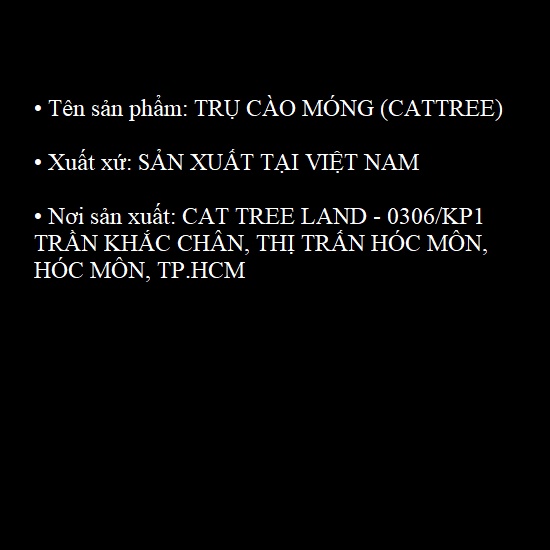 TRỤ CÀO MÓNG (CATTREE) CHO MÈO BẰNG GỖ - NHÀ CÂY CHO MÈO CÀO MÓNG