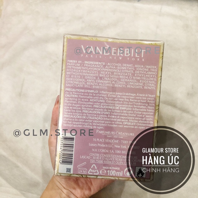 Nước hoa VanderBilt Gloria Eau De Toilette 100ml Spray Authentic