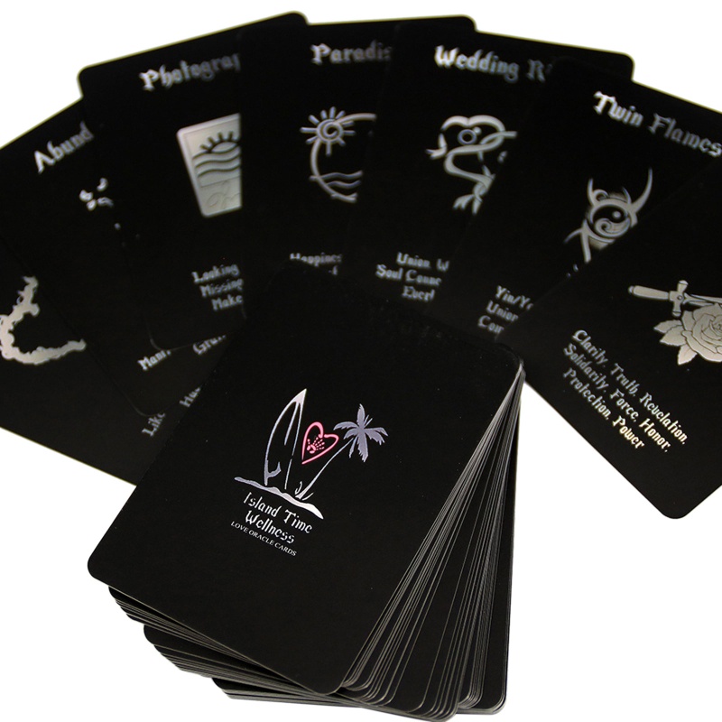 Bộ Bài Tarot In Chữ Tiếng Anh SUN Island for Timewellness Love for Oracle