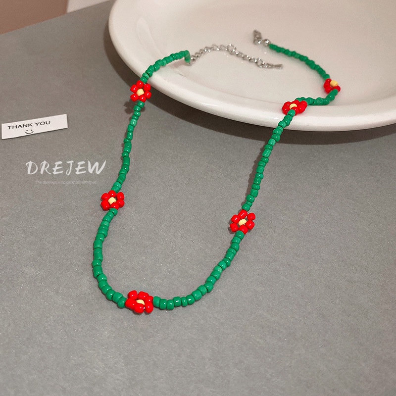 DREJEW Dây chuyền mặt tnhiều màu dễ thương ngọt ngào thời trang cho nữ