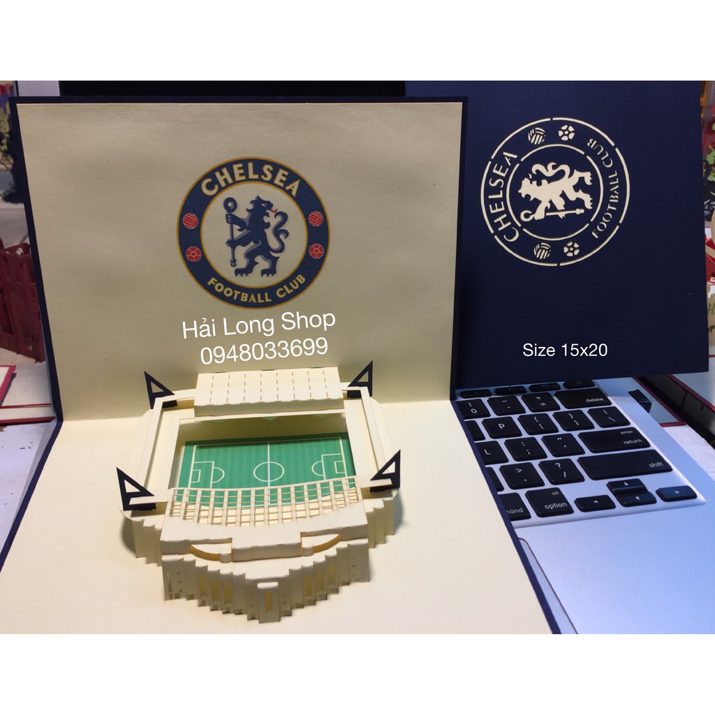 Chelsea  Stadium - Sân Bóng - Thiệp 3D Mở 90 độ | BigBuy360 - bigbuy360.vn