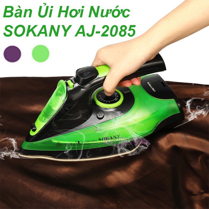 Bàn là, bàn ủi hơi nước cầm tay không dây SONAKY 2400W ủi nhanh, có 5 nút điều chỉnh ủi mọi loại vải